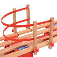 VidaXL Sneeuwslee met rugleuning inklapbaar 119 cm hout - thumbnail