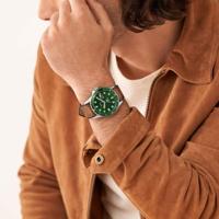 Fossil FS5946 Horloge Fossil Blue staal-leder zilverkleurig-groen-bruin 42 mm - thumbnail