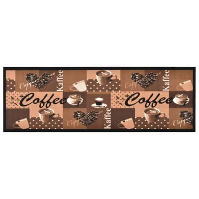 Keukenmat wasbaar Coffee 60x180 cm bruin