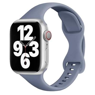 Sportbandje Slim Fit - Grijsblauw - Geschikt voor Apple Watch 38mm / 40mm / 41mm / 42mm Sportbandje Slim Fit - Grijsblauw - Geschikt voor Apple Watch 38mm / 40mm / 41mm / 42mm