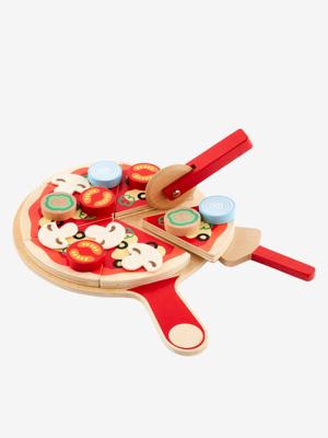 Houten pizzaset meerkleurig