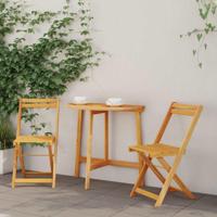 Bistroset 3 pcs Olie naturel Massief Acaciahout - thumbnail