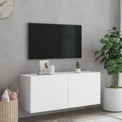 Tv-meubel wandgemonteerd 100x30x41 cm wit