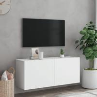 Tv-meubel wandgemonteerd 100x30x41 cm wit - thumbnail