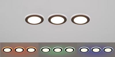 Trio Zwarte inbouwspotsArgus set van 3 - 653610332