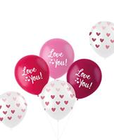 Ballonnen &apos;Love You!&apos; Mix Roze (6st) - thumbnail