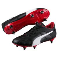 Puma voetbalschoenen Esito heren leer zwart/wit/rood - thumbnail