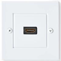 HDMI Wandcontactdoos | 1x HDMI Female | 4K@60Hz | HDMI Female | Zwart | 18 Gbps | Verguld | 85 mm | 8 mm | 85 mm | Envelop - thumbnail