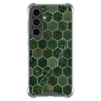 Samsung Galaxy S24 FE shockproof hoesje - Kubus groen