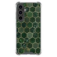 Samsung Galaxy S24 FE shockproof hoesje - Kubus groen - thumbnail