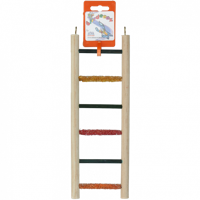 Birrdeeez Budgie Ladder 7 Step All Wood - thumbnail