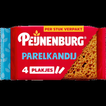 Peijnenburg ontbijtkoek parelkandij 4pack per stuk verpakt bij Jumbo
