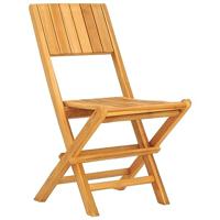 Tuinstoelen inklapbaar 2 st 47x61x90 cm massief teakhout - thumbnail