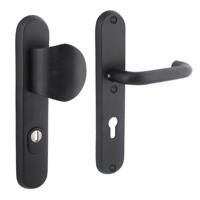 Intersteel | Veiligheidsbeslag met kerntrekbeveiliging | SKG3 | PC72mm | Ovaal | Mat Zwart | Voordeurbeslag - thumbnail