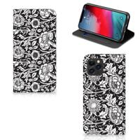 Apple iPhone 11 Pro Smart Cover Black Flowers - thumbnail