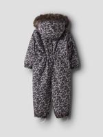 Met fleece gevoerde sneeuw jumpsuit met all-over print voor meisjes NAME IT donkerblauw - thumbnail