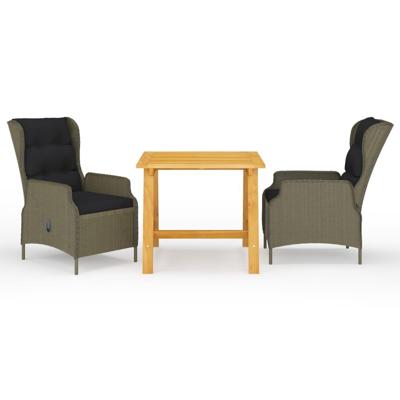 3-delige Tuinset bruin