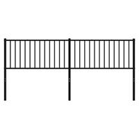 Hoofdbord metaal zwart 198x3x90 cm - thumbnail