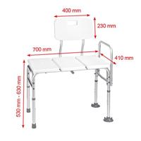 Bad-transferbank Verstelbaar Wiesbaden Ridder Sam Wit - thumbnail
