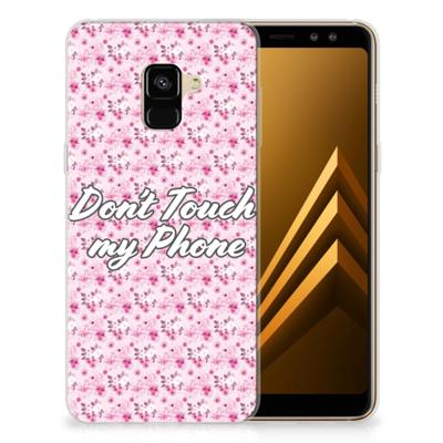 Samsung Galaxy A8 Plus (2018) Silicone-hoesje Flowers Pink DTMP Samsung Galaxy A8 Plus (2018) Silicone-hoesje Flowers Pink DTMP