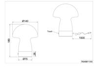 Trio TafellampDooley oplaadbaar met amber glas - R54981113 - thumbnail