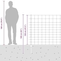 VidaXL Hek met paal zilver 1,2 x 25 m staal - thumbnail