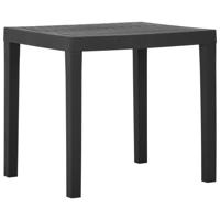 Tuintafel 79x65x72 cm kunststof grijs - thumbnail