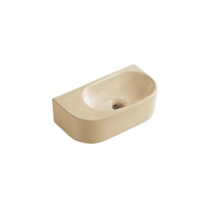 QeramiQ Pure Fontein - 40x22x12cm - Glad - halfrond - zonder kraangat - Keramiek - Beige mat 8716LB(NF) QeramiQ Pure Fontein - 40x22x12cm - Glad - halfrond - zonder kraangat - Keramiek - Beige mat 8716LB(NF)