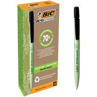 Balpen bic ecolutions media clic bio-based m zwart | 12 stuks - thumbnail