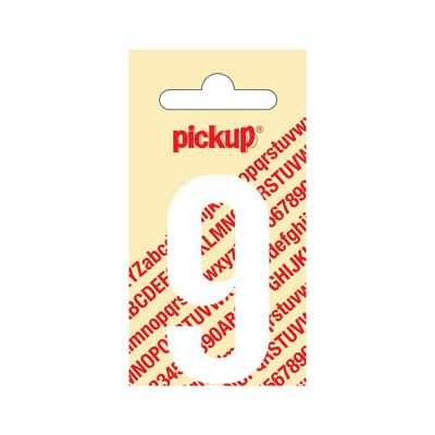 Plakcijfer Nobel 60 mm wit 9 Pickup - Pickup Plakcijfer Nobel 60 mm wit 9 Pickup - Pickup