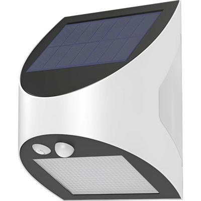 LED Solar Tuinverlichting met Sensor - Wandlamp op Zonne-energie met Bewegingssensor - Brinton Solara - 3W 240lm - Helder/Koud Wit 6500K - IP54 - Wit