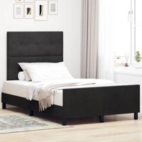 Bedframe met hoofdeinde Zwart 120 x 190 cm Fluweel - thumbnail