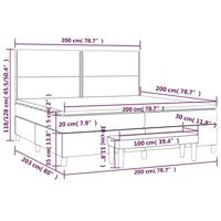 Boxspring met matras fluweel roze 200x200 cm - thumbnail