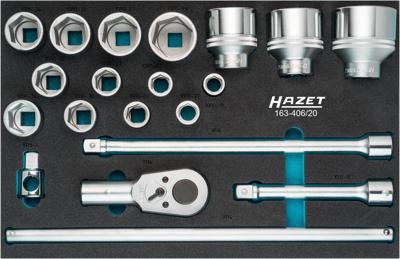 Hazet 163-406/20 Dopsleutelset Metrisch 3/4 (20 mm) 20-delig Hazet 163-406/20 Dopsleutelset Metrisch 3/4 (20 mm) 20-delig