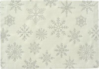 Sander Sander placemat Cristallo Luce 35x50 Fb. 21 - Ecru/Silver