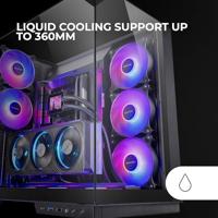 ATX Semi-toren BehuizingMars Gaming MC3GF Zwart - thumbnail