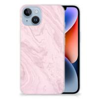 Apple iPhone 14 | TPU | Siliconen hoesje | Marble Pink - Origineel Cadeau Vriendin - thumbnail