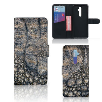 OPPO Reno 2Z Telefoonhoesje met Pasjes Krokodillenprint OPPO Reno 2Z Telefoonhoesje met Pasjes Krokodillenprint