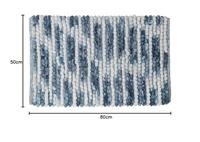 Sealskin vintage badmat 50x80cm polyester blauw - thumbnail