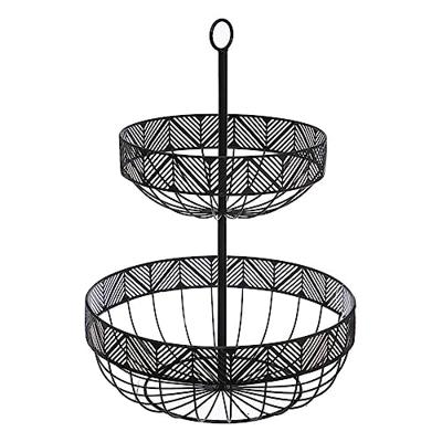 Fruitschaal 5five Simply Smart Zwart Metaal 30 x 30 x 42 cm