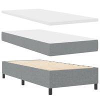 Boxspringbed met Matras Lichtgrijs 100x200 cm Stof - thumbnail