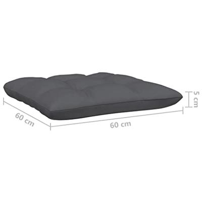 5-delige Loungeset met antracietkleurige kussens grenenhout - thumbnail