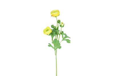 Decostar zijdebloem Ranunculus 53 cm geel