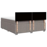 Boxspring met matras stof taupe 80x200 cm - thumbnail
