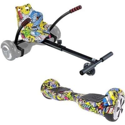URBANGLIDE Pack Hoverboard + Kart Pilot - Meerkleurig - Wielen 6.5 - 550W - 4Ah - In lengte verstelbaar