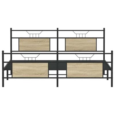 Bedframe zonder matras metaal sonoma eikenkleurig 160x200 cm Bedframe zonder matras metaal sonoma eikenkleurig 160x200 cm