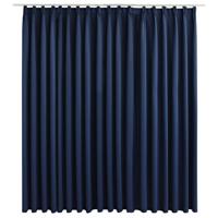 VidaXL Gordijn verduisterend met haken 290x245 cm blauw - thumbnail