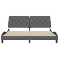 Bedframe zonder matras stof donkergrijs 180x200 cm - thumbnail