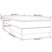 Boxspring met matras stof blauw 100x200 cm - thumbnail