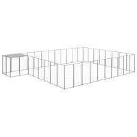 Hondenkennel 25,41 m² staal zilverkleurig - thumbnail
